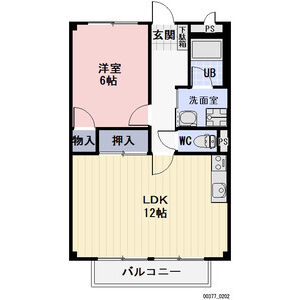 1LDK 間取り図