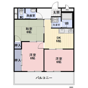 3DK 間取り図