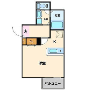1K 間取り図