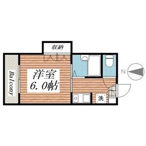 1K 間取り図