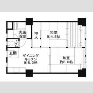 2DK 間取り図