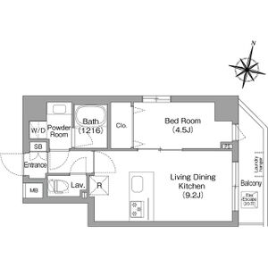 1LDK 間取り図