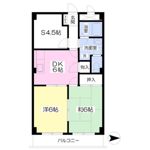 3DK 間取り図