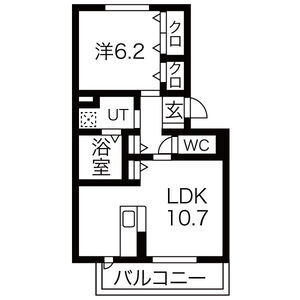 1LDK 間取り図