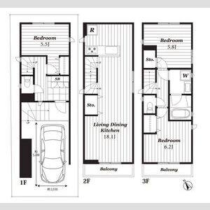 3LDK 間取り図