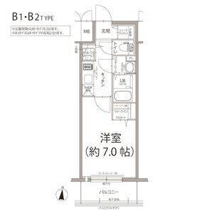 1K 間取り図