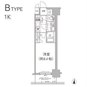 1K 間取り図