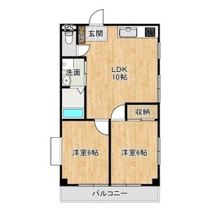 2LDK 間取り図