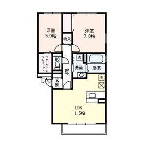 2LDK 間取り図
