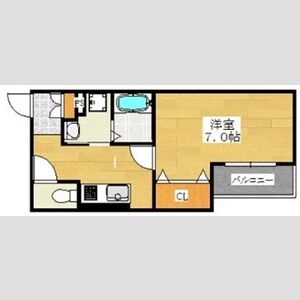 1K 間取り図