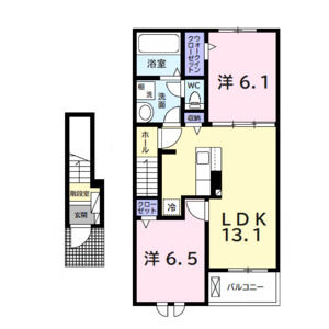 2LDK 間取り図
