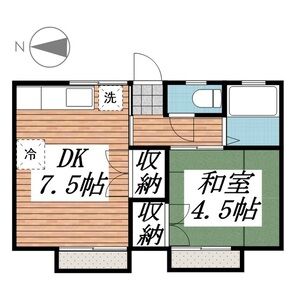 1DK 間取り図