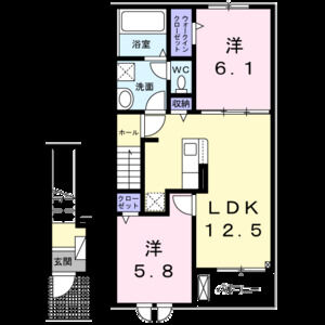 2LDK 間取り図