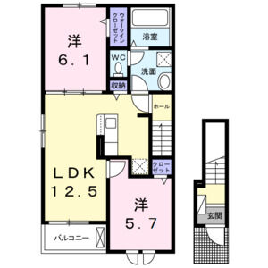 2LDK 間取り図
