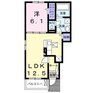 1LDK 間取り図