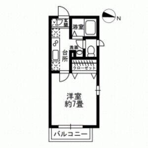 1K 間取り図