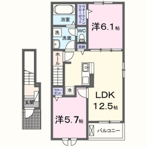 2LDK 間取り図