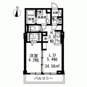 1LDK 間取り図