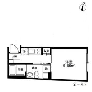 1K 間取り図