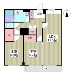 2LDK 間取り図