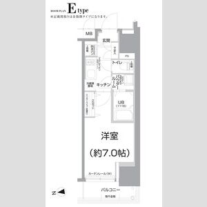 1K 間取り図