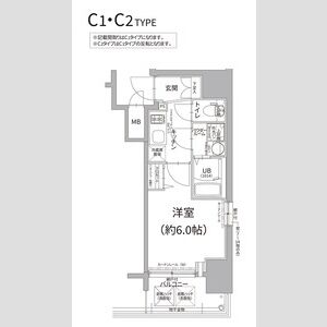 1K 間取り図