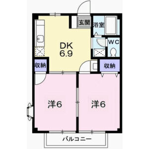 2DK 間取り図