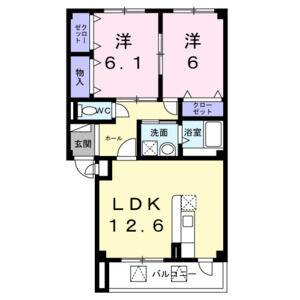 2LDK 間取り図