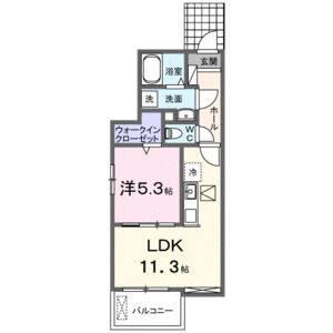 1LDK 間取り図