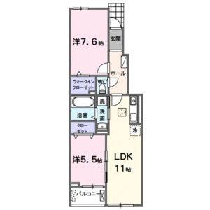 2LDK 間取り図