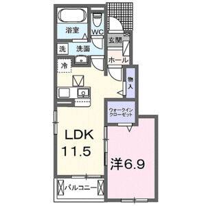 1LDK 間取り図