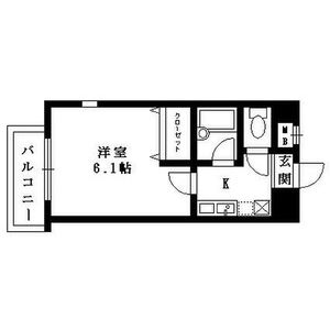 1K 間取り図