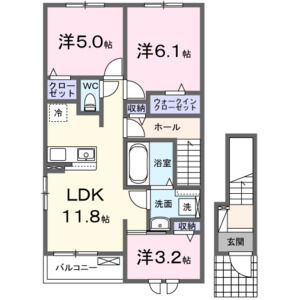 3LDK 間取り図
