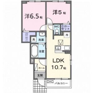 2LDK 間取り図