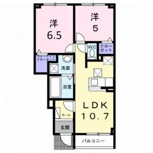 2LDK 間取り図