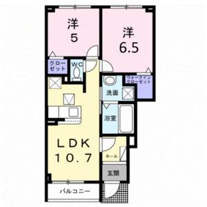 2LDK 間取り図
