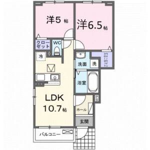 2LDK 間取り図