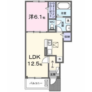 1LDK 間取り図