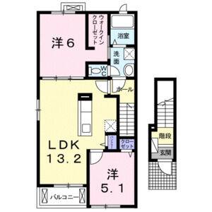 2LDK 間取り図