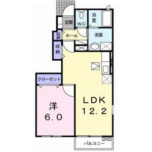 1LDK 間取り図