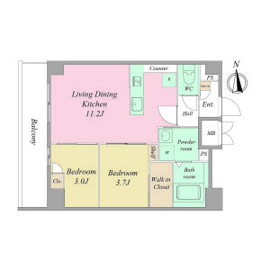 2LDK 間取り図