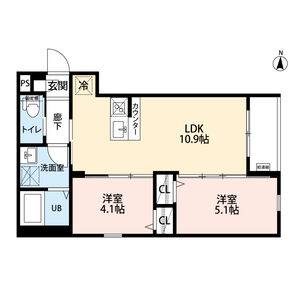 2LDK 間取り図