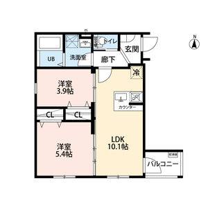 2LDK 間取り図