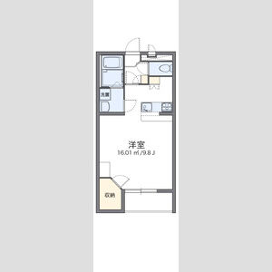 1K 間取り図