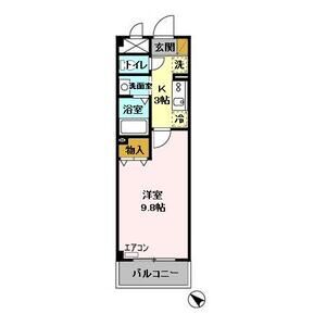 1K 間取り図