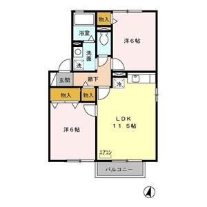 2LDK 間取り図