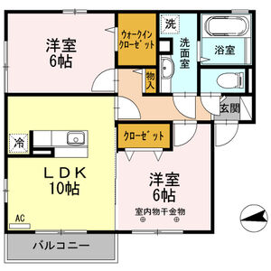 2LDK 間取り図