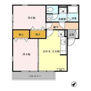 2DK 間取り図