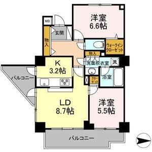 2LDK 間取り図