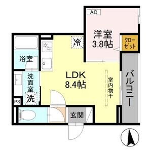 1LDK 間取り図